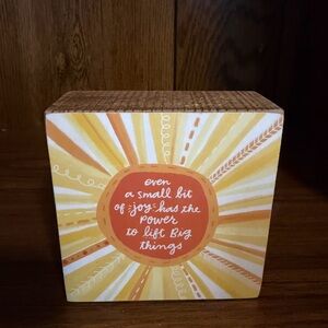 Primitives by Kathy Yellow and Orange Inspirational Block